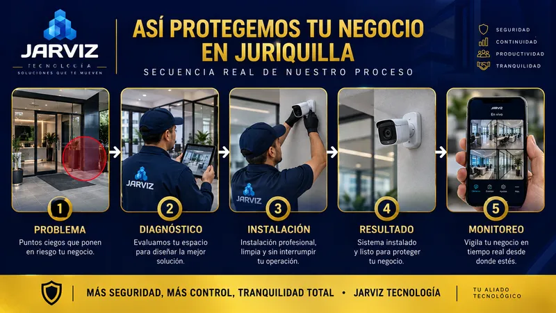 Así protegemos tu negocio en Juriquilla - Proceso JARVIZ Tecnología