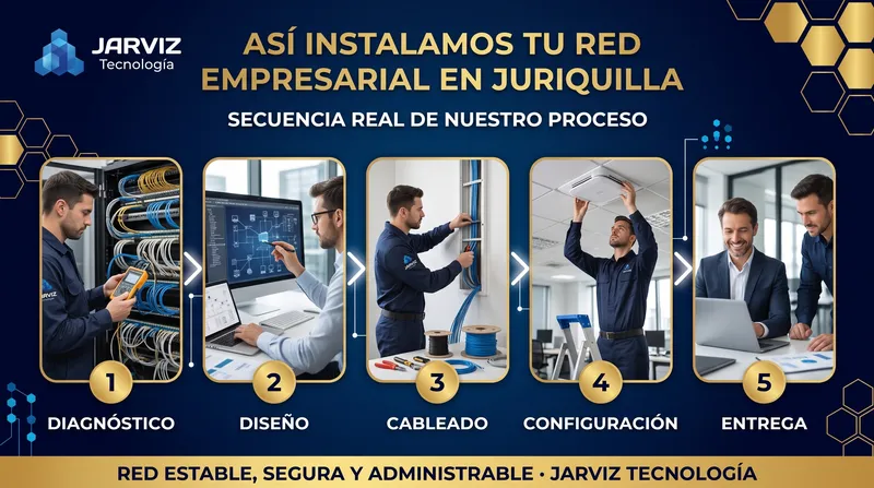 Así instalamos la red de tu empresa en Juriquilla - Proceso JARVIZ Tecnología