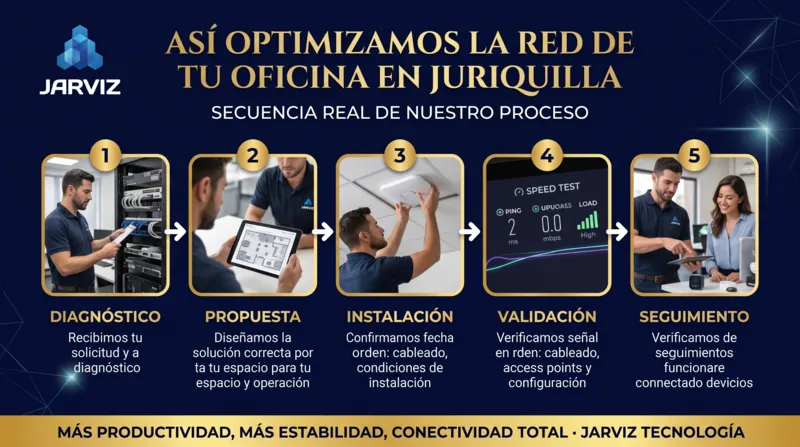 Así optimizamos la red de tu oficina en Juriquilla - Proceso JARVIZ Tecnología